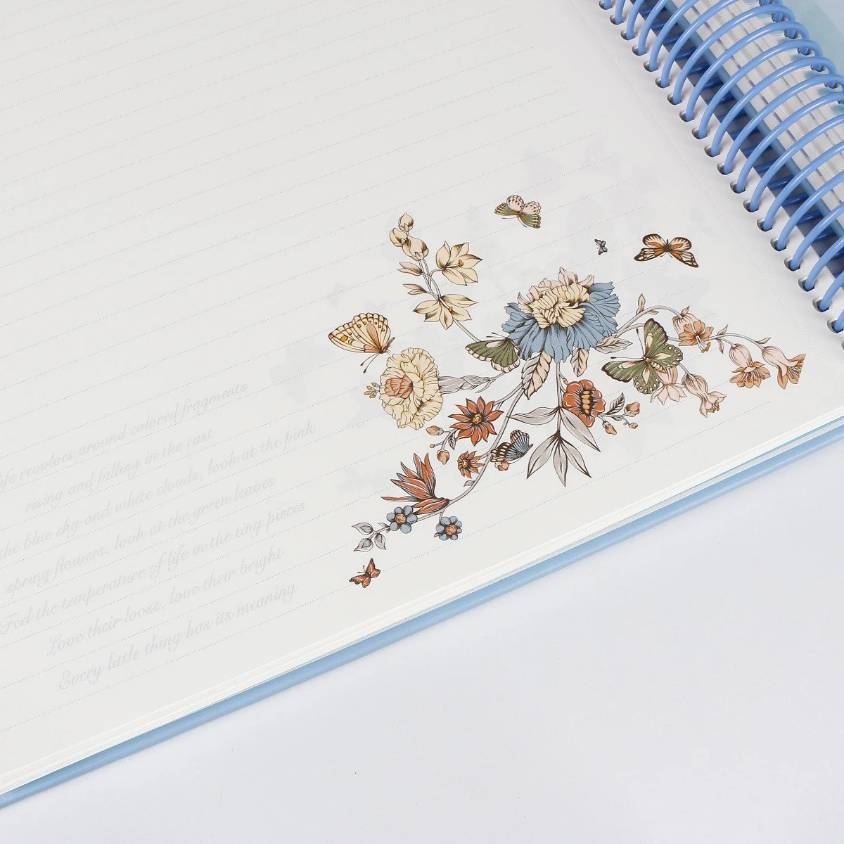 A4 Sprial Notebook Secret Floral Message Seven-Split Pages Artistic Style High Appearance Quality Gift Box manufacturers