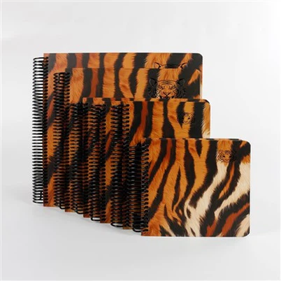 A6/A6L/A5MINI/A5/B5/A4 Spiral Gift Leopard Pattern Diary Notebook - High Quality, Thick, Complete Set Of 6 Pieces